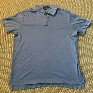 Polo Ralph Lauren Pima Soft Touch Men's Classic Fit Cotton Shirt - Blue, Large